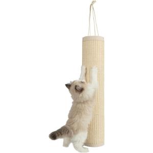 imageBest Pet Supplies Catify Cat Scratcher Fun Interactive Scratchers Claw Safe Furniture Saver Indoor Play Support Natural Cat Behaviors Heavy Duty  GrayLog Cream