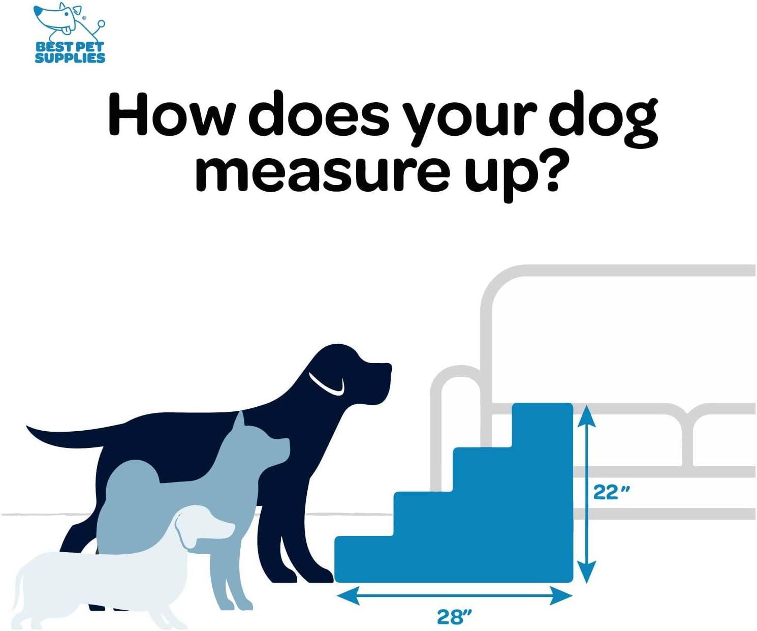 imageBest Pet Supplies Dog Stairs ampamp Steps  Foam Steps for Small Dogs ampamp Cats NonSlip Indoor Balanced Pet Step Support Dog Ramp No Assembly Ash Gray Linen 2Step 12inch HeightGray Lattice Print