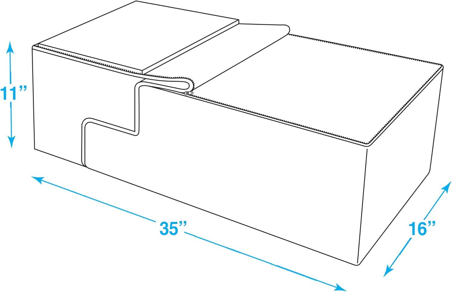 imageBest Pet Supplies Dog Stairs ampamp Steps  Foam Steps for Small Dogs ampamp Cats NonSlip Indoor Balanced Pet Step Support Dog Ramp No Assembly Ash Gray Linen 2Step 12inch HeightGray Lattice Print