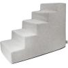 imageBest Pet Supplies Dog Stairs ampamp Steps  Foam Steps for Small Dogs ampamp Cats NonSlip Indoor Balanced Pet Step Support Dog Ramp No Assembly Ash Gray Linen 2Step 12inch HeightSand