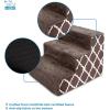 imageBest Pet Supplies Dog Stairs ampamp Steps  Foam Steps for Small Dogs ampamp Cats NonSlip Indoor Balanced Pet Step Support Dog Ramp No Assembly Ash Gray Linen 2Step 12inch HeightBrown Lattice Print