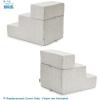 imageBest Pet Supplies Dog Stairs ampamp Steps  Foam Steps for Small Dogs ampamp Cats NonSlip Indoor Balanced Pet Step Support Dog Ramp No Assembly Ash Gray Linen 2Step 12inch HeightSand