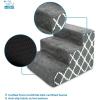 imageBest Pet Supplies Dog Stairs ampamp Steps  Foam Steps for Small Dogs ampamp Cats NonSlip Indoor Balanced Pet Step Support Dog Ramp No Assembly Ash Gray Linen 2Step 12inch HeightGray Lattice Print