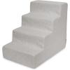 imageBest Pet Supplies Dog Stairs ampamp Steps  Foam Steps for Small Dogs ampamp Cats NonSlip Indoor Balanced Pet Step Support Dog Ramp No Assembly Ash Gray Linen 2Step 12inch HeightSand