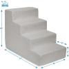 imageBest Pet Supplies Dog Stairs ampamp Steps  Foam Steps for Small Dogs ampamp Cats NonSlip Indoor Balanced Pet Step Support Dog Ramp No Assembly Ash Gray Linen 2Step 12inch HeightSand