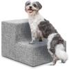 imageBest Pet Supplies Dog Stairs ampamp Steps  Foam Steps for Small Dogs ampamp Cats NonSlip Indoor Balanced Pet Step Support Dog Ramp No Assembly Ash Gray Linen 2Step 12inch HeightAsh Gray Linen