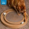 imageBest Pet Supplies Catify Cat Scratcher Fun Interactive Scratchers Posts Poles Claw Safe Furniture Saver Indoor Play Support Natural Cat Behaviors Heavy Duty  Beige LargeScratch  Spin