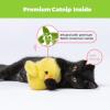 imageCatify by Best Pet Supplies Interactive Cat Toys  Plush MotionActivated ampamp Squeaking Toys with Premium North American Catnip for Indoor Cats ampamp Kittens  Meow Chase PlaysetDuckling Yellow