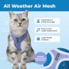 imageVoyager EscapeProof Stepin Lock Cat Harness ampamp 5ft NeopreneHandle Leash Set AllWeather Mesh with Reflective Stitching for Small to Large Cats by Best Pet Supplies Lavender 327 XSLavender
