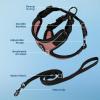 imageVoyager EscapeProof Stepin Lock Cat Harness ampamp 5ft NeopreneHandle Leash Set AllWeather Mesh with Reflective Stitching for Small to Large Cats by Best Pet Supplies Lavender 327 XSHarness Leash Set PinkBlack Trim
