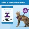 imageVoyager EscapeProof Stepin Lock Cat Harness ampamp 5ft NeopreneHandle Leash Set AllWeather Mesh with Reflective Stitching for Small to Large Cats by Best Pet Supplies Lavender 327 XSBlack TrimPurple 327