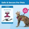 imageVoyager EscapeProof Stepin Lock Cat Harness ampamp 5ft NeopreneHandle Leash Set AllWeather Mesh with Reflective Stitching for Small to Large Cats by Best Pet Supplies Lavender 327 XSBlack TrimFuchsia 327