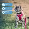 imageVoyager EscapeProof Stepin Lock Cat Harness ampamp 5ft NeopreneHandle Leash Set AllWeather Mesh with Reflective Stitching for Small to Large Cats by Best Pet Supplies Lavender 327 XSHarness Leash Set Fuchsia