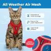 imageVoyager EscapeProof Stepin Lock Cat Harness ampamp 5ft NeopreneHandle Leash Set AllWeather Mesh with Reflective Stitching for Small to Large Cats by Best Pet Supplies Lavender 327 XSRed 327