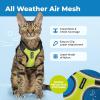 imageVoyager EscapeProof Stepin Lock Cat Harness ampamp 5ft NeopreneHandle Leash Set AllWeather Mesh with Reflective Stitching for Small to Large Cats by Best Pet Supplies Lavender 327 XSBlack TrimLime 327