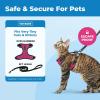 imageVoyager EscapeProof Stepin Lock Cat Harness ampamp 5ft NeopreneHandle Leash Set AllWeather Mesh with Reflective Stitching for Small to Large Cats by Best Pet Supplies Lavender 327 XSBlack TrimFuchsia 327