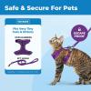 imageVoyager EscapeProof Stepin Lock Cat Harness ampamp 5ft NeopreneHandle Leash Set AllWeather Mesh with Reflective Stitching for Small to Large Cats by Best Pet Supplies Lavender 327 XSPurple 327
