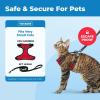 imageVoyager EscapeProof Stepin Lock Cat Harness ampamp 5ft NeopreneHandle Leash Set AllWeather Mesh with Reflective Stitching for Small to Large Cats by Best Pet Supplies Lavender 327 XSBlack TrimRed 327