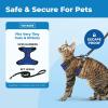 imageVoyager EscapeProof Stepin Lock Cat Harness ampamp 5ft NeopreneHandle Leash Set AllWeather Mesh with Reflective Stitching for Small to Large Cats by Best Pet Supplies Lavender 327 XSBlack TrimRoyal Blue 327