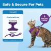 imageVoyager EscapeProof Stepin Lock Cat Harness ampamp 5ft NeopreneHandle Leash Set AllWeather Mesh with Reflective Stitching for Small to Large Cats by Best Pet Supplies Lavender 327 XSPurple 327
