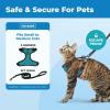 imageVoyager EscapeProof Stepin Lock Cat Harness ampamp 5ft NeopreneHandle Leash Set AllWeather Mesh with Reflective Stitching for Small to Large Cats by Best Pet Supplies Lavender 327 XSBlack TrimTurquoise 327