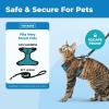 imageVoyager EscapeProof Stepin Lock Cat Harness ampamp 5ft NeopreneHandle Leash Set AllWeather Mesh with Reflective Stitching for Small to Large Cats by Best Pet Supplies Lavender 327 XSBlack TrimTurquoise 327