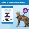 imageVoyager EscapeProof Stepin Lock Cat Harness ampamp 5ft NeopreneHandle Leash Set AllWeather Mesh with Reflective Stitching for Small to Large Cats by Best Pet Supplies Lavender 327 XSBlack TrimPurple 327