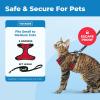 imageVoyager EscapeProof Stepin Lock Cat Harness ampamp 5ft NeopreneHandle Leash Set AllWeather Mesh with Reflective Stitching for Small to Large Cats by Best Pet Supplies Lavender 327 XSBlack TrimRed 327