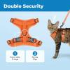 imageVoyager EscapeProof Stepin Lock Cat Harness ampamp 5ft NeopreneHandle Leash Set AllWeather Mesh with Reflective Stitching for Small to Large Cats by Best Pet Supplies Lavender 327 XSOrange 327
