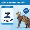 imageVoyager EscapeProof Stepin Lock Cat Harness ampamp 5ft NeopreneHandle Leash Set AllWeather Mesh with Reflective Stitching for Small to Large Cats by Best Pet Supplies Lavender 327 XSBlack TrimRoyal Blue 327
