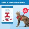imageVoyager EscapeProof Stepin Lock Cat Harness ampamp 5ft NeopreneHandle Leash Set AllWeather Mesh with Reflective Stitching for Small to Large Cats by Best Pet Supplies Lavender 327 XSRed 327