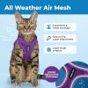 imageVoyager EscapeProof Stepin Lock Cat Harness ampamp 5ft NeopreneHandle Leash Set AllWeather Mesh with Reflective Stitching for Small to Large Cats by Best Pet Supplies Lavender 327 XSPurple 327