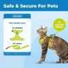imageVoyager EscapeProof Stepin Lock Cat Harness ampamp 5ft NeopreneHandle Leash Set AllWeather Mesh with Reflective Stitching for Small to Large Cats by Best Pet Supplies Lavender 327 XSLime 327