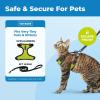 imageVoyager EscapeProof Stepin Lock Cat Harness ampamp 5ft NeopreneHandle Leash Set AllWeather Mesh with Reflective Stitching for Small to Large Cats by Best Pet Supplies Lavender 327 XSBlack TrimLime 327