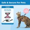 imageVoyager EscapeProof Stepin Lock Cat Harness ampamp 5ft NeopreneHandle Leash Set AllWeather Mesh with Reflective Stitching for Small to Large Cats by Best Pet Supplies Lavender 327 XSBlack TrimPink 327
