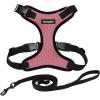 imageVoyager EscapeProof Stepin Lock Cat Harness ampamp 5ft NeopreneHandle Leash Set AllWeather Mesh with Reflective Stitching for Small to Large Cats by Best Pet Supplies Lavender 327 XSHarness Leash Set PinkBlack Trim