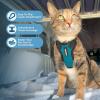 imageVoyager EscapeProof Stepin Lock Cat Harness ampamp 5ft NeopreneHandle Leash Set AllWeather Mesh with Reflective Stitching for Small to Large Cats by Best Pet Supplies Lavender 327 XSHarness Leash Set TurquoiseBlack Trim
