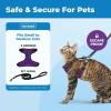 imageVoyager EscapeProof Stepin Lock Cat Harness ampamp 5ft NeopreneHandle Leash Set AllWeather Mesh with Reflective Stitching for Small to Large Cats by Best Pet Supplies Lavender 327 XSBlack TrimPurple 327