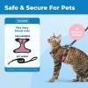 imageVoyager EscapeProof Stepin Lock Cat Harness ampamp 5ft NeopreneHandle Leash Set AllWeather Mesh with Reflective Stitching for Small to Large Cats by Best Pet Supplies Lavender 327 XSBlack TrimPink 327