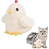 imageCatify by Best Pet Supplies Interactive Cat Toys  Plush MotionActivated ampamp Squeaking Toys with Premium North American Catnip for Indoor Cats ampamp Kittens  Meow Chase PlaysetFlapping Chick Beige