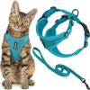 imageVoyager EscapeProof Stepin Lock Cat Harness ampamp 5ft NeopreneHandle Leash Set AllWeather Mesh with Reflective Stitching for Small to Large Cats by Best Pet Supplies Lavender 327 XSTurquoise 327