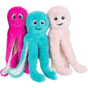 imageBest Pet Supplies Interactive Squeaky Dog Chew Toy Ideal Dog Toys for Chewers Small Medium ampamp Large Dogs and Fetch Lovers  Bunny Mauve MediumOctomutant Fuchsia  Purple  Turquoise