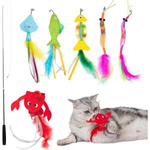 imageCatify by Best Pet Supplies Interactive Cat Toys  Plush MotionActivated ampamp Squeaking Toys with Premium North American Catnip for Indoor Cats ampamp Kittens  Meow Chase PlaysetMeow Chase Multicolor